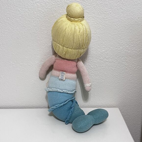 Cuddle + Kind Skye the Mermaid Plush Knit Handmade Doll 20" - Picture 13 of 16
